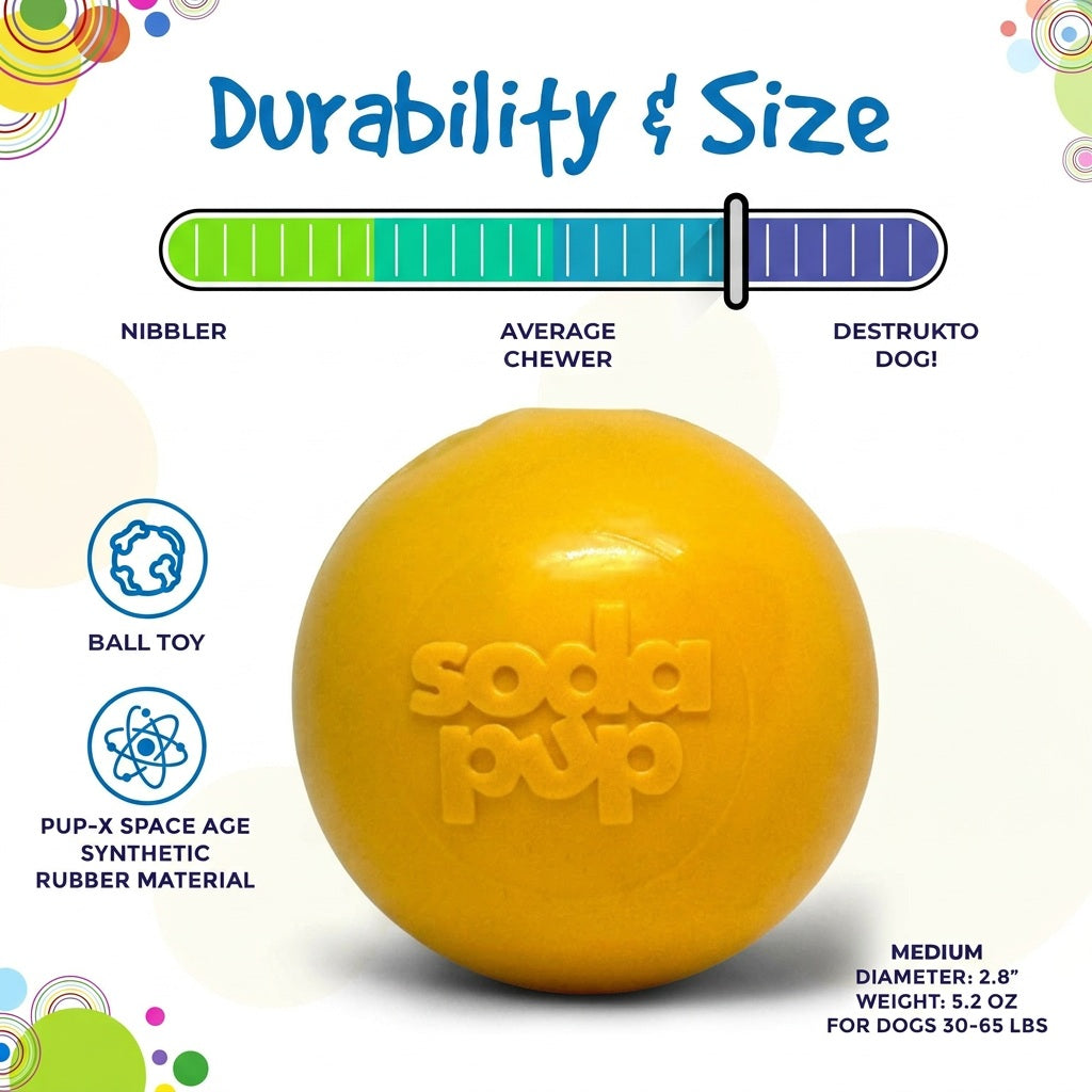 SodaPup PUP-X Squeak Ball